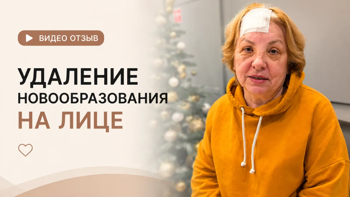 Видео отзыв 💛 об удалении новообразования на лице у врачей в «КДС Клиник» в Москве